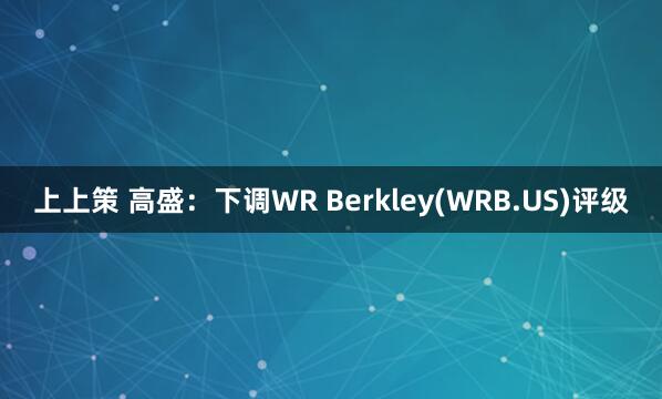 上上策 高盛：下调WR Berkley(WRB.US)评级